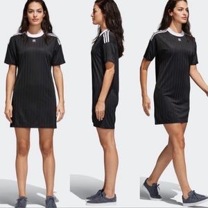 Adidas trefoil dress black white three stripe